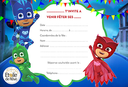 Carton invitation anniversaire gratuit - Etoile de Rêve Animations